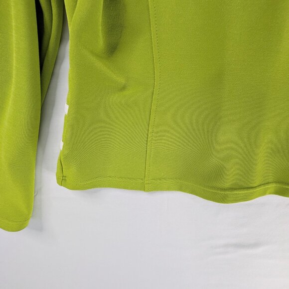 VTG Brat Green White Stripes Bold Button Up Avant Garde Jacket Blazer Art Deco - Picture 9 of 9